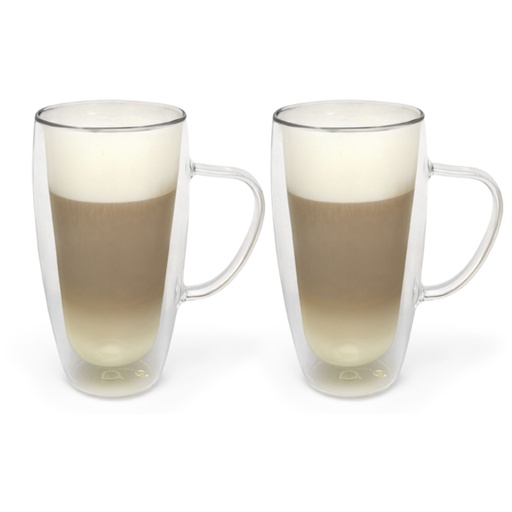 [656140] 1x2 Bredemeijer Glass 400ml Latte Macchiato double-w. 165015