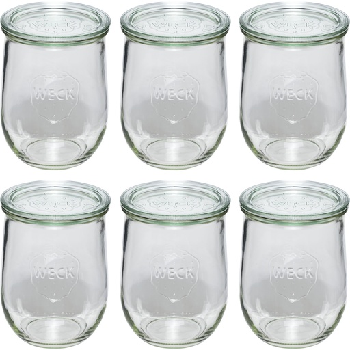 [796756] WECK Tulip Jar 1062ml Set of 6