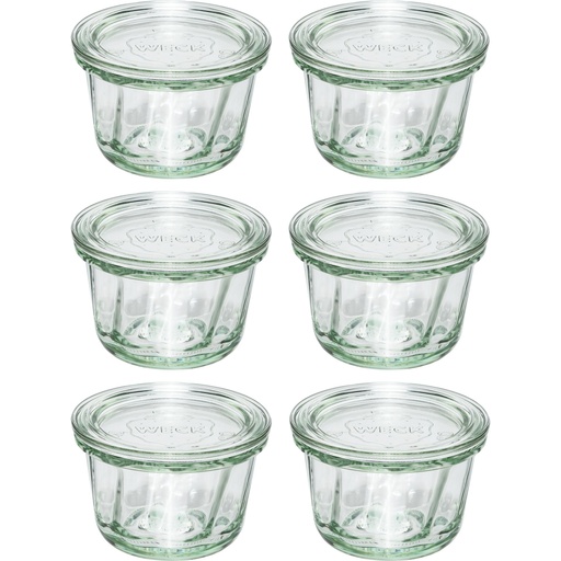 [796763] WECK Round Rim Jar Muffin 165ml Set of 6