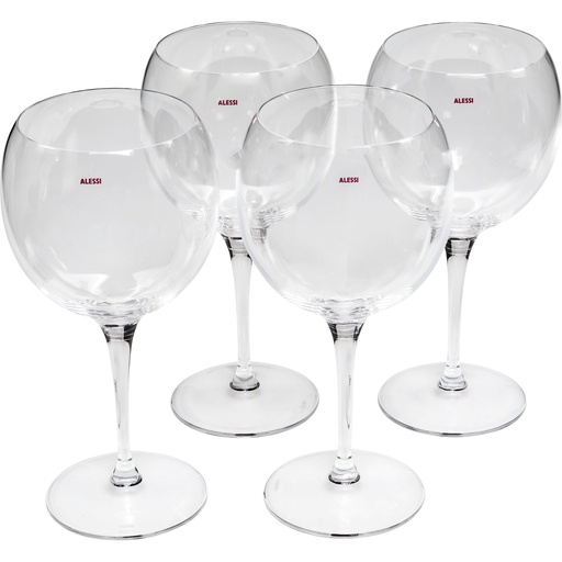 [864481] Alessi Mami-XL Set of 4 glasses for red wine SG119/0S4