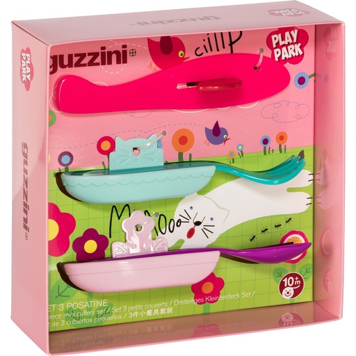 [160178] Guzzini PLAYPARK BIMBI 3 Piece Cutlery Set Assorted colors