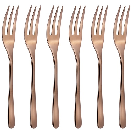 [543027] Sambonet Taste cake fork set 6 pcs  copper