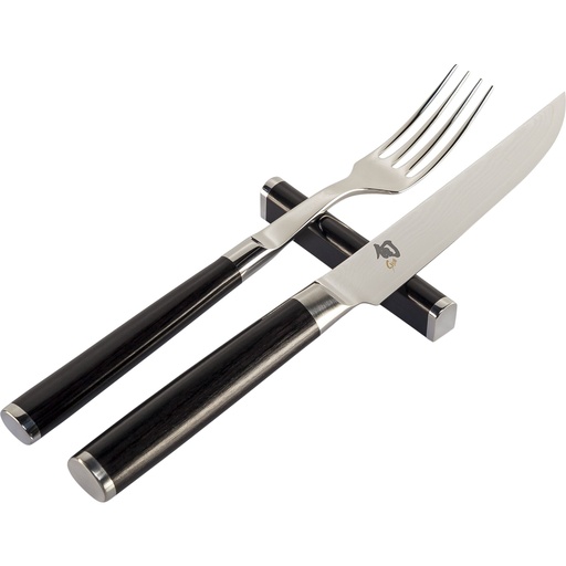 [650106] KAI Shun Cutlery  3-pcs. Fork, Knife, Knife Rest