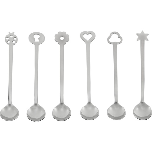 [781692] Sambonet New Portafortuna Inox 6 Party Spoon Set