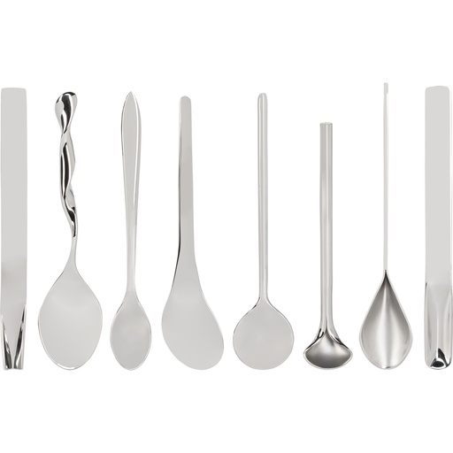 [893874] Alessi Designer Set of 8 Coffee Spoons MSPOONSET