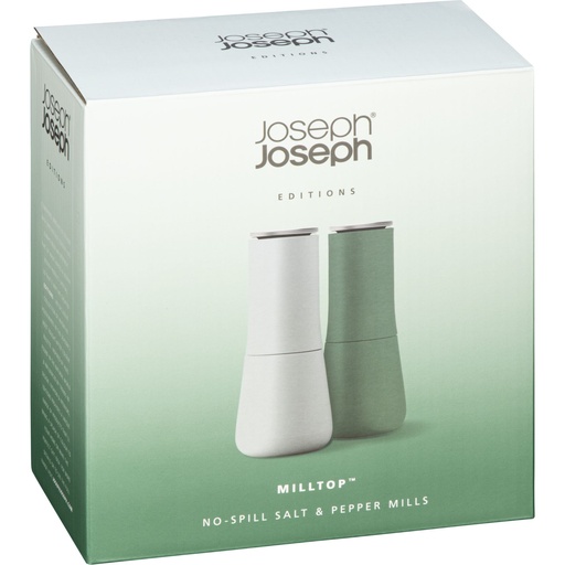 [157707] Joseph Joseph Milltop Green Salt & Pepper Mills - Editions