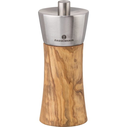[628805] Zassenhaus salt mill Augsburg Olive Wood, 14 cm
