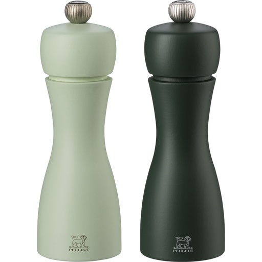 [886860] Peugeot Tahiti pepper/salt mill set 2 pieces 15 cm green