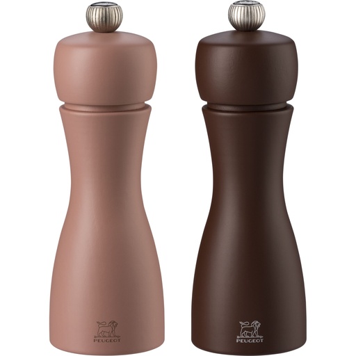 [886881] Peugeot Tahiti pepper/salt mill set 2 pieces 15 cm brown