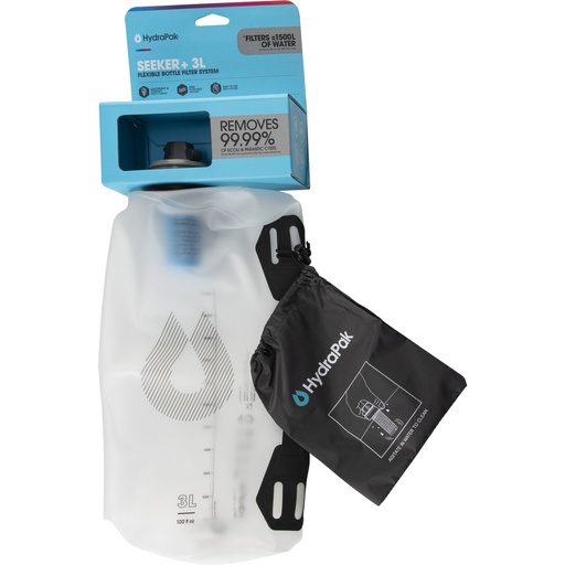 [149160] HydraPak Seeker 3L water bag with filter transparent
