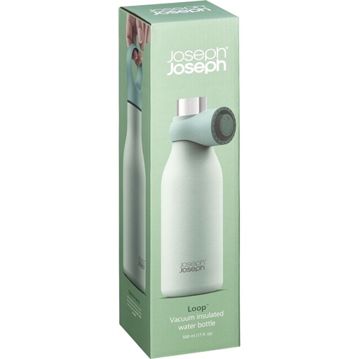 [157644] Joseph Joseph Loop 500ml StnStel Green Vacuum Ins.Water Bottle