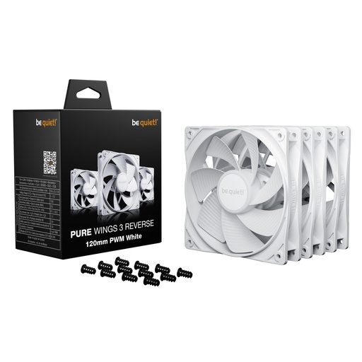[205783] be quiet! Pure Wings 3 120mm PWM Reverse White 3-Pack