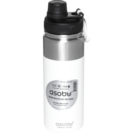 [758900] Asobu Alpine Flask Bottle White, 0.53 L