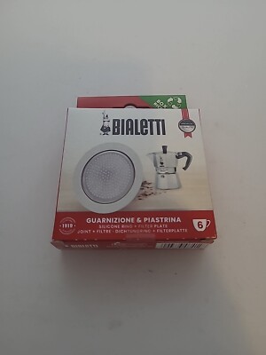 [218733] Bialetti Ricambi Induc. 1 Ersatz dichtung + 1 Filter 6 Tassen
