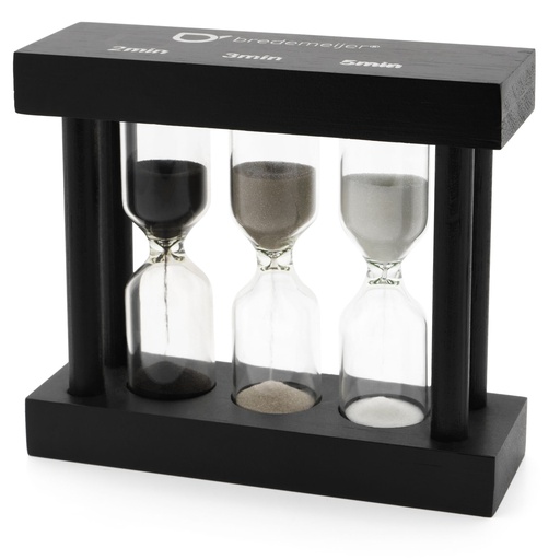 [856648] Bredemeijer Tea Timer 3fold black 2/3/5 Minutes 195005