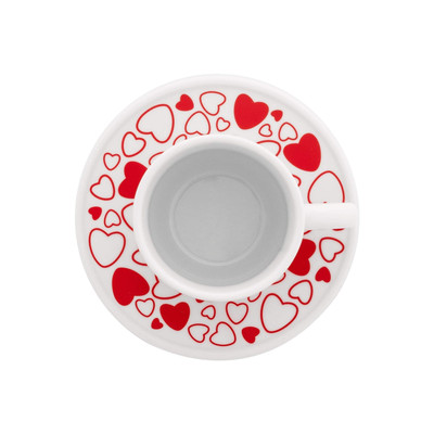 [226923] Bialetti Set 2 Tassen Moka Herz inkl. Untertassen