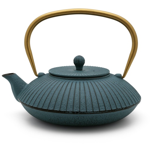 [856592] Bredemeijer Teapot Linhai 1,1l Cast Iron petrol gold 153031