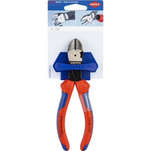 [162145] KNIPEX Kraft-Seitenschneider 160 mm, Comfort Griffe
