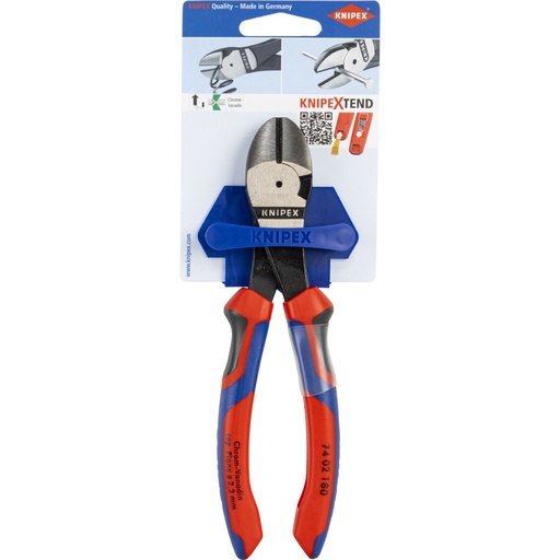 [162152] KNIPEX Kraft-Seitenschneider 180 mm, Comfort Griffe
