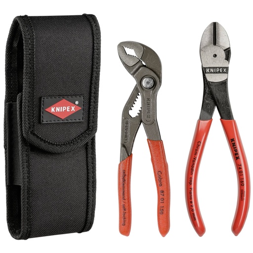 [437068] KNIPEX Mini Pliers set in belt tool pouch
