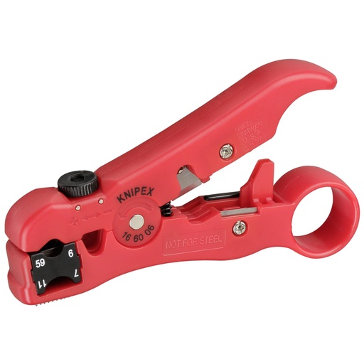 [437194] KNIPEX Wire stripping tool for coax and data cable