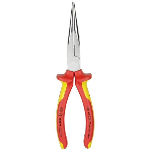 [437222] KNIPEX Snipe Nose Side Cutting Pliers chrome plated 200 mm