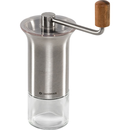 [735485] Zassenhaus Coffee Mill BARISTA Stainless Steel / Glass