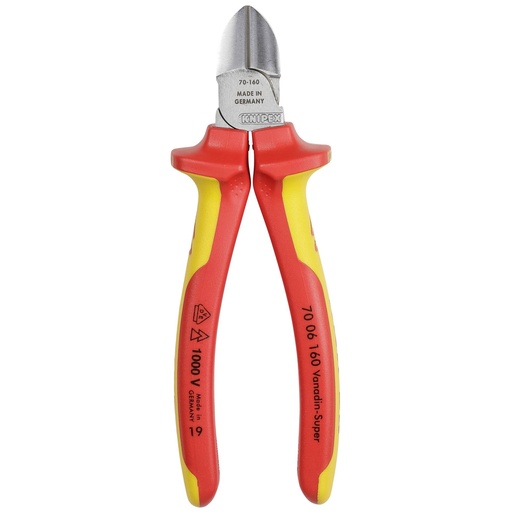 [437285] KNIPEX Diagonal Cutter chrome plated 160 mm