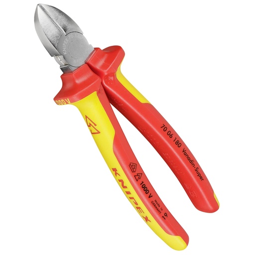 [437292] KNIPEX Diagonal Cutter chrome plated 180 mm