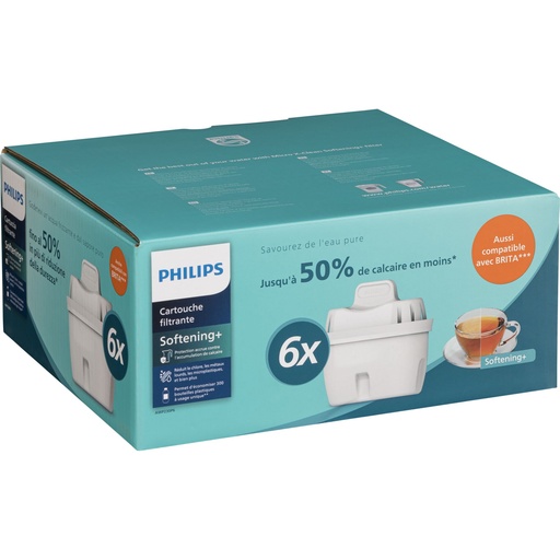 [142510] Philips Softening+ Wasserfilterkartuschen 6-pack