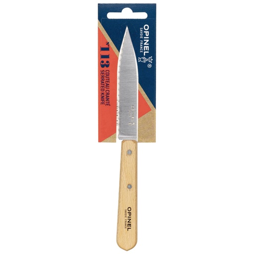 [536720] Opinel serrated knife No. 113 Natural