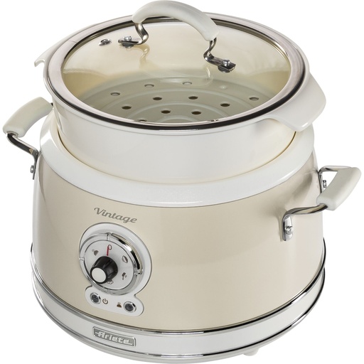 [621476] Ariete Vintage Food Steamer, beige