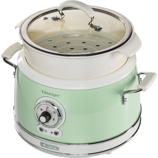 [621483] Ariete Vintage Food Steamer, green