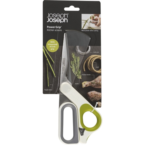 [158015] Joseph Joseph PowerGrip Green Kitchen Scissors