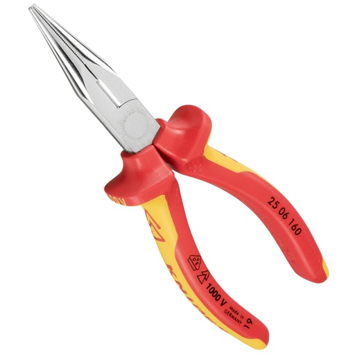 [495875] KNIPEX Snipe Nose Side Cutting Pliers chrome