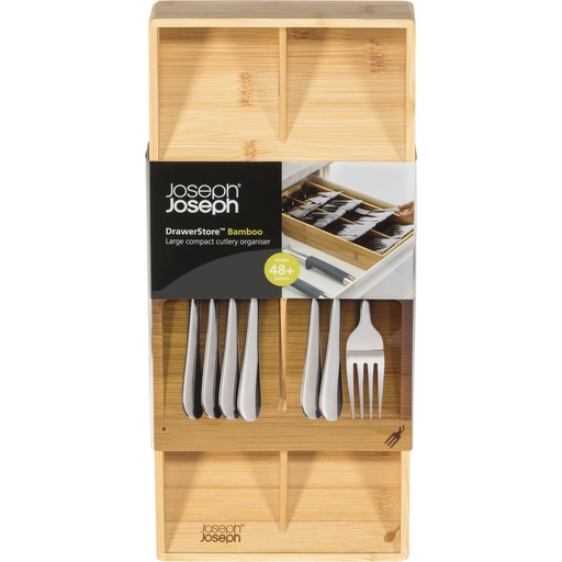 [156657] Joseph Joseph DrawerStore Bamboo Large Cutlery Organiser