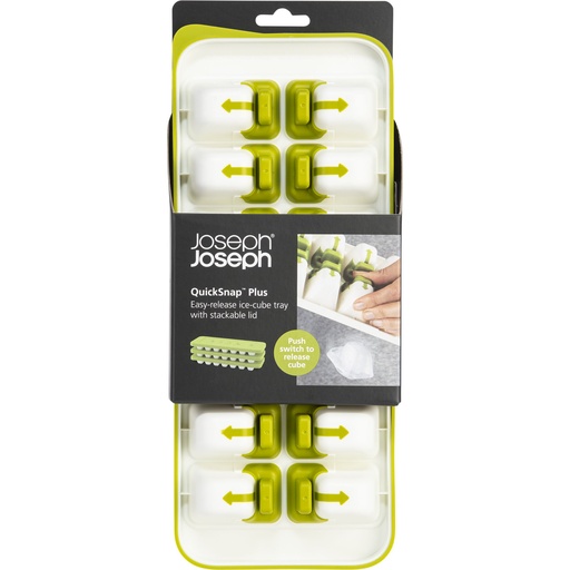 [158057] Joseph Joseph QuickSnap Plus Green Ice Cube Tray (with Lid)
