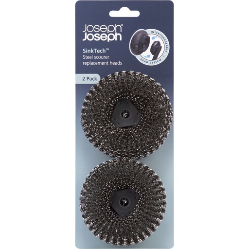[158155] Joseph Joseph SinkTech 2-Piece Scourer Heads Grey