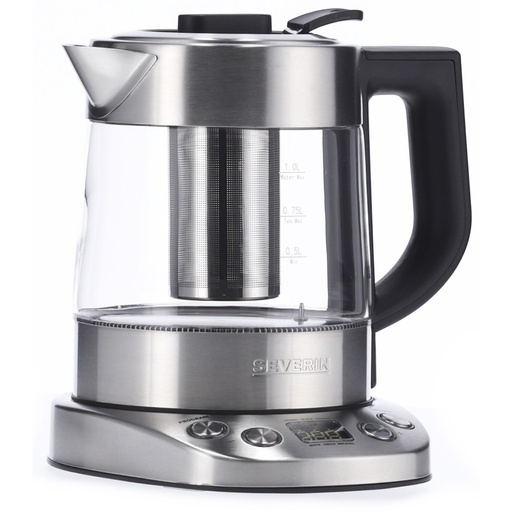 [786760] Severin WK 3473           1l Glass Tea / Kettle Deluxe Mini