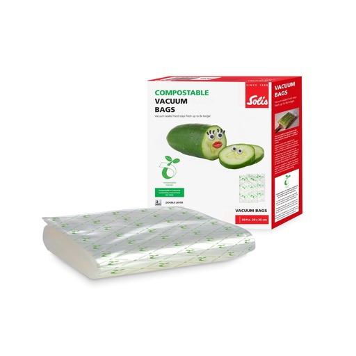 [102155] Solis Eco Bags 20x30cm 50 Bags Compostable Vacuum Bags