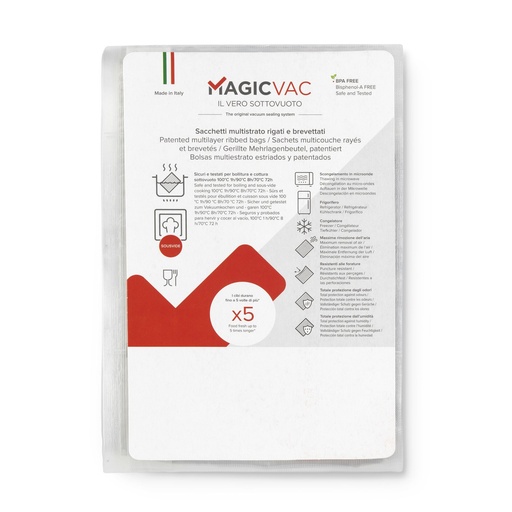[123610] MagicVac 50 Vacuum bags with label 20 x 30 cm