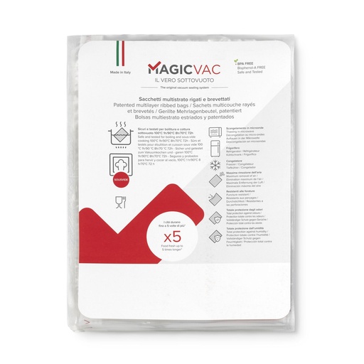 [123617] MagicVac 50 Vacuum bags with label 30 x 40 cm