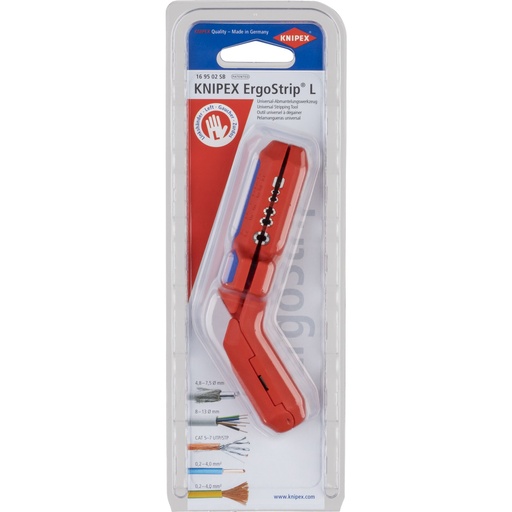 [604424] KNIPEX ErgoStrip Universal Stripping Tool for left handers