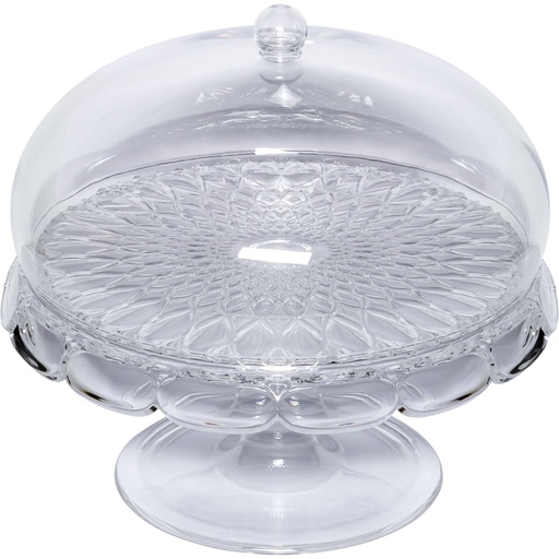 [160052] Guzzini VANITY Small Cake Stand with Dome Clear