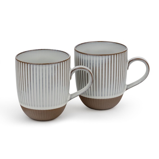 [138079] 1x2 Bredemeijer Mugs Ingo  450ml Mugs Stoneware white Str.147081