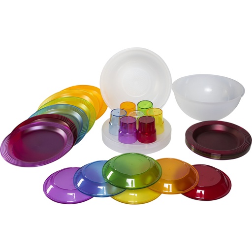 [160087] Guzzini HAPPY HOUR PIC BOLL Picknick Set 6 Pers. Assorted c.