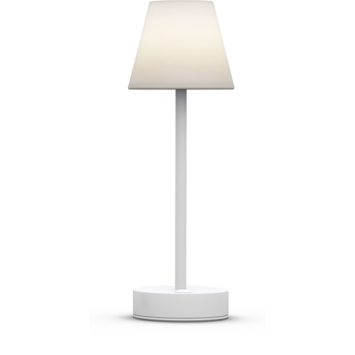 [804995] New Garden Lola Slim 30 Battery Table Lamp White