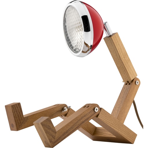 [816720] Piffany Mr. Wattson Original Table Lamp Flash red