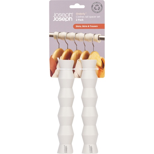 [157903] Joseph Joseph Orderly Set of 2 Ecru Clothes Rail Spacer Set