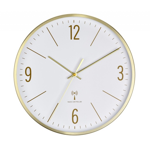 [101903] TFA 60.3534.53 radio-controlled wall clock with metal frame
